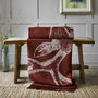 Stag Mulberry Faux Cashmere Throw 140x180, thumbnail 2 of 5