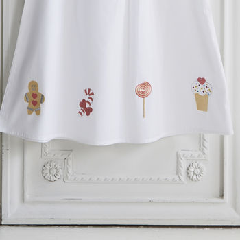 Girl's Gingerbread Cotton Dress, 3 of 4
