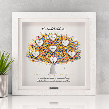 3D Personalised Grandchildren Family Tree Print In Six Colours, 3 of 12
