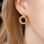 Gold Colour Twisted Rope Design Hoop Earrings, thumbnail 3 of 4
