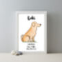Golden Retriever Personalised Dog Personality Print, thumbnail 1 of 3