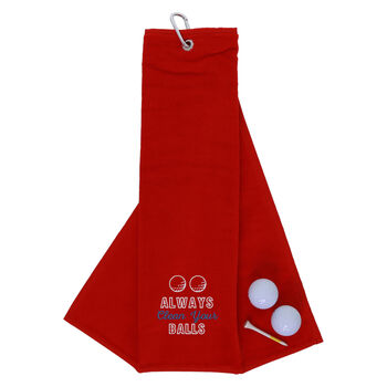 Always Clean Your Balls Novelty Golf Towel, 10 of 12
