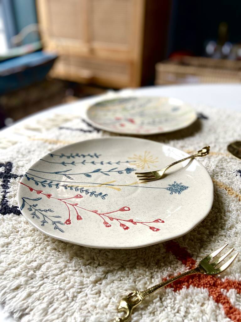 Set Of Two Floral Plates, 1 of 2