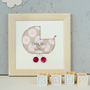 Personalised Embroidered New Baby Framed Artwork, thumbnail 3 of 9