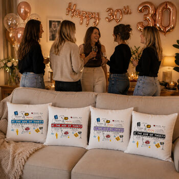 Personalised 30th Birthday Cushion Gift, 4 of 12