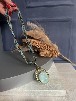Blue Braided Necklace And Pendant, 2 of 4