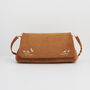 Tan Floral Embroidered Shoulder Bag, thumbnail 4 of 11