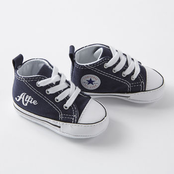 Baby Converse Sneakers Personalised New Baby Gift, 7 of 8