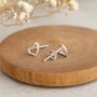 Sterling Silver Heart Stud Earrings, thumbnail 5 of 8