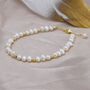 Sterling Silver Genuine Freshwater Pearl Beaded Bracelet, thumbnail 3 of 12