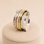 Personalised Sterling Silver, Brass And Copper Triple Spinner Ring – 8mm, thumbnail 2 of 7