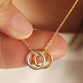 Gold And Silver Friendship Halo Necklace, 2 of 8