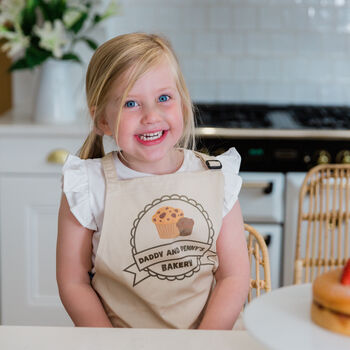 Personalised Father's Day Matching Baking Apron Set, 3 of 12