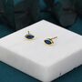 Sterling Silver Sapphire Blue Marquise Stud Earrings, thumbnail 6 of 12