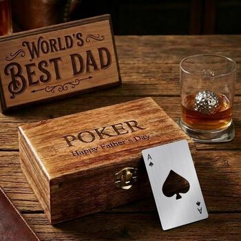 Luxury Poker Set For Father's Day With Free Gift, 9 of 12