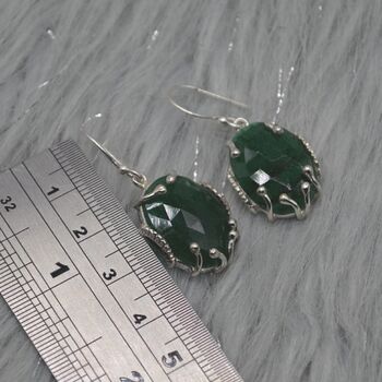 Green Aventurine Sterling Silver Earrings, 5 of 6