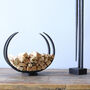 Fathers Day Forged Iron Log Store 'Long Horn' Design, thumbnail 6 of 12
