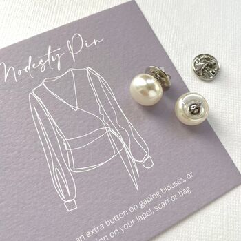 Silver Or White Faux Pearl Push Pin, 6 of 12