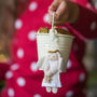 Personalised Bucket Hanging Angel And Chocolate Coins, thumbnail 2 of 4