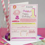1st Birthday Personalised Card For Girls, thumbnail 1 of 3