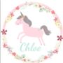 Personalised Unicorn Name Fabric Wall Sticker, thumbnail 2 of 4