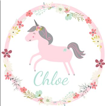 Personalised Unicorn Name Fabric Wall Sticker, 2 of 4