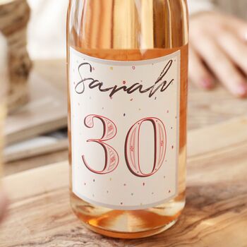 Personalised 'Milestone Birthday' Bottle Of Wine, 3 of 4