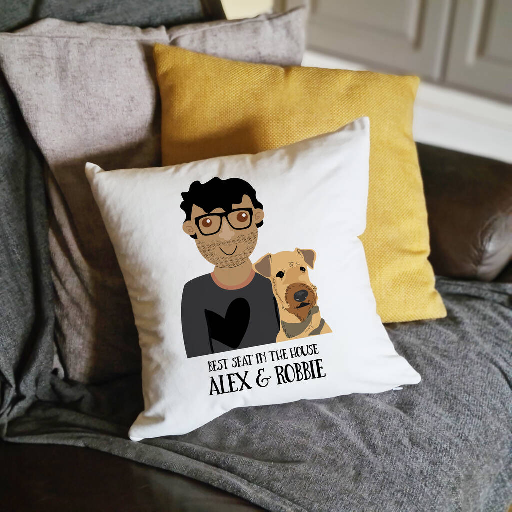 Personalised Dog Dad Gift Cushion, 1 of 11