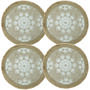 Set Of Four Cream Mandala Print Hessian Tablemats, thumbnail 3 of 3