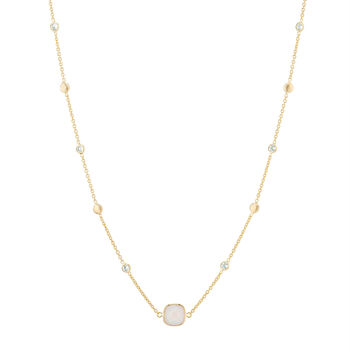 Iseo Pink Chalcedony And Gold Plated Necklace, 3 of 4