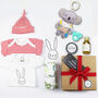 Hello World Unisex Baby Hamper Luxury Gift Box, thumbnail 1 of 4