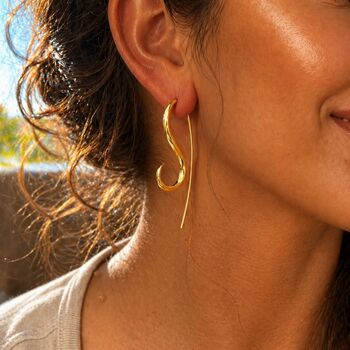 Sterling Silver Spiral Drop Earrings, 3 of 6