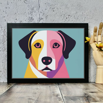 Labrador Dog Geometric Illustration Print, 2 of 2