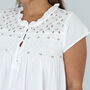 Women's Personalised White Cotton Rosebud Nightdress, thumbnail 4 of 7