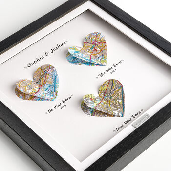 Personalised Heart Map Engagement Gift – Framed Map Print, 3 of 12