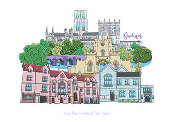 Durham Skyline Personalised Print, 7 of 9