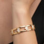 Gingko 18 K Gold Plated Shell Bangle, thumbnail 5 of 5