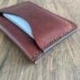 Brown Leather Handmade Card Wallet, thumbnail 2 of 7