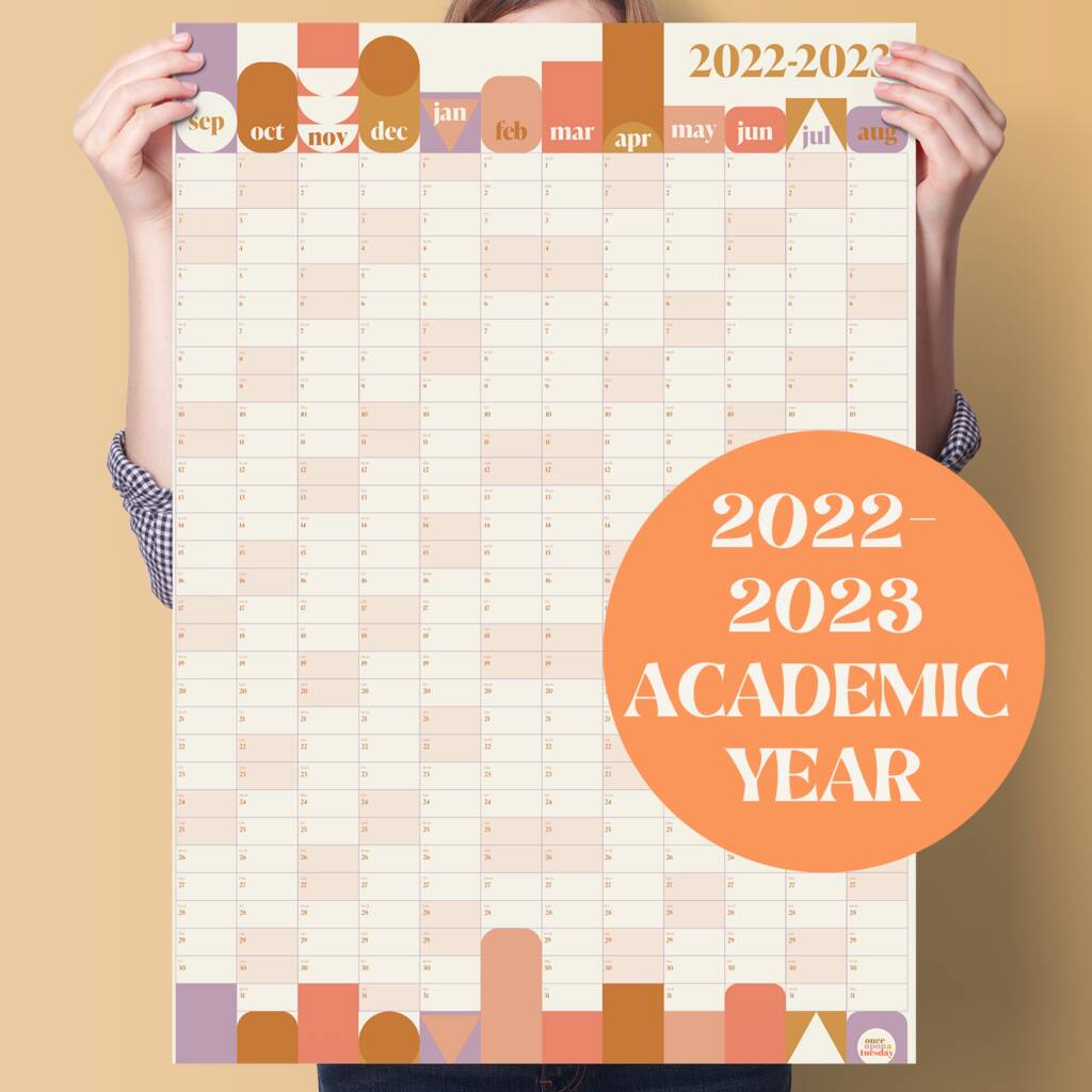 22/23 Academic Year Pastels A1 Wall Planner, 1 of 6