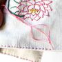 Birth Flower Wheat Heat Bag Embroidery Kit Craft Gift, thumbnail 6 of 6