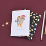 Santa Claws Tiger Christmas Card, thumbnail 1 of 3