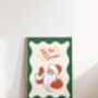 Tis The Season Santa Christmas Wall Art Print, thumbnail 3 of 6
