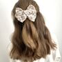 Floral Hand Tied Hair Bow Stocking Filler, thumbnail 2 of 5