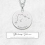 Personalised Aquarius Constellation Necklace In Silver, thumbnail 1 of 10
