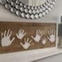 Personalised Family Handprints Solid Oak Wall Hanging, thumbnail 12 of 12