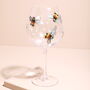 Floral Bumblebee Gin Glass, thumbnail 1 of 3