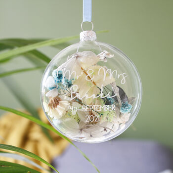 Wedding Floral Glass Bauble Hanging Decoration, 7 of 8