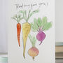 'Rooting For You!' Funny Veg Good Luck Card, thumbnail 2 of 3