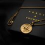 Men's 18k Gold Plated Compass Pendant 'Navigator', thumbnail 1 of 9