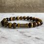Men's Everton Fc Football Fan Tiger's Eye Bracelet, thumbnail 1 of 4